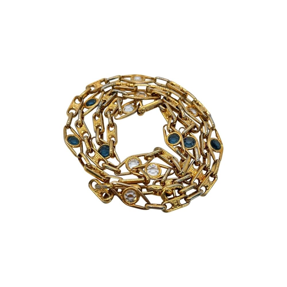 Celine Vintage Crystal Triomphe Link Necklace - Picture 6 of 9